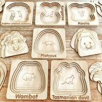 Australian Animal Wooden Layered Puzzles