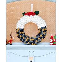 Felt Ball Christmas Wreath Pudding (diameter 34cm ) *pre-order