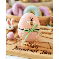 Felt Egg Cover - Peach with Bee