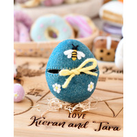 Felt Egg Cover - Blue with Bee 