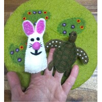 Hare and Tortoise Finger Puppet Set